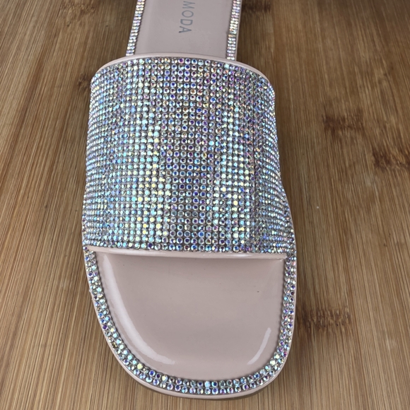 Womens Rhinestone Sandals - Picture 2 of 11